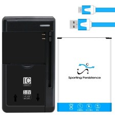 Long Lasting 3200mAh Battery Quick Charger Cable for Kyocera DuraForce E6560 NEW