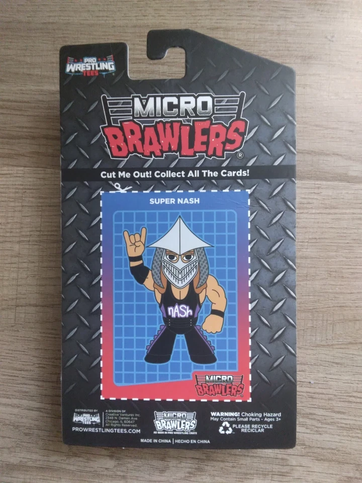 Super Shredder Kevin Nash Micro Brawler pro wrestling crate limited edition  - Image 2 of 2