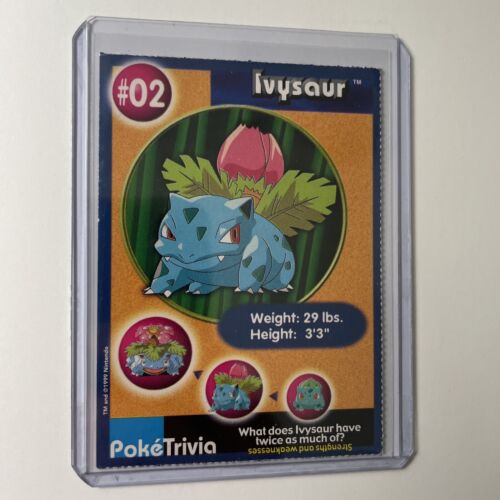 Pokemon Card Poketrivia Vintage Promo Card - Ivysaur #02 NM - Photo 1/2