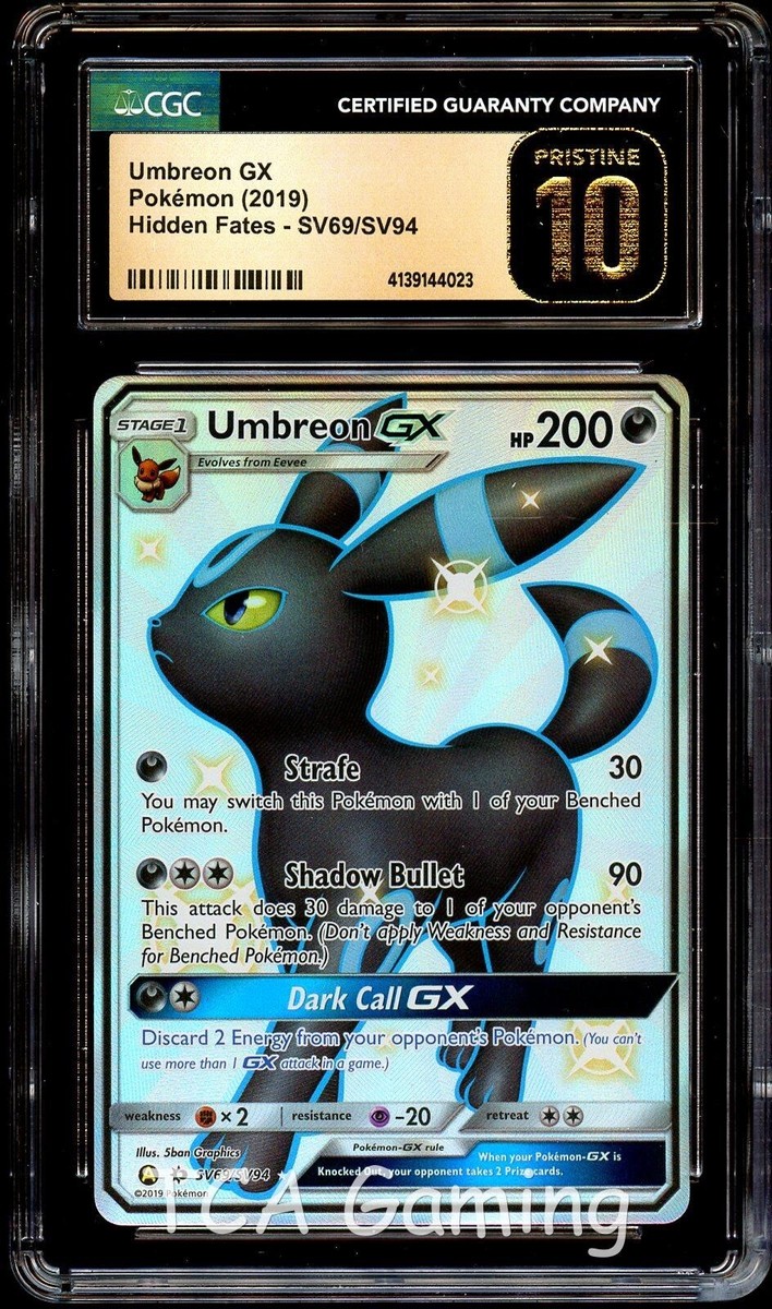 CGC 10 PRISTINE Umbreon GX SV69/SV94 SHINY FULL ART HOLO