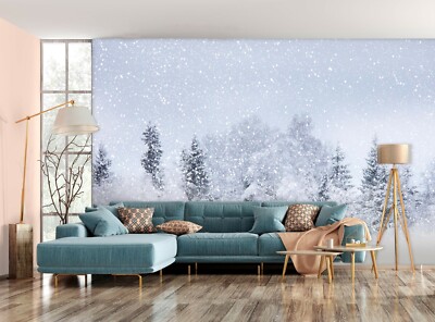 3D Snow Scene ZHUA1371 Wallpaper Wall Murals Removable Self-adhesive Amy
