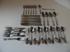37 count Utica Stainless  Saranac Pattern Korea flatware silverware table ware
