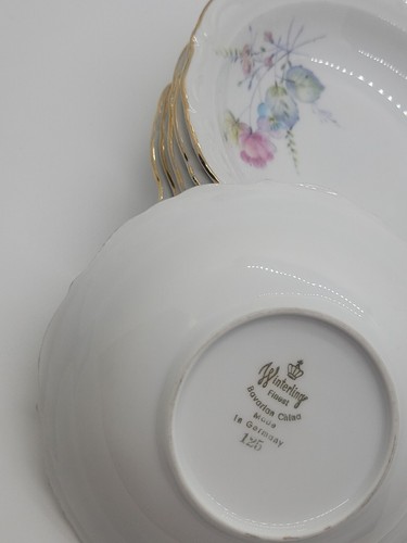 Vintage 1950's Winterling Bavaria Fruit bowls set of 6 Floral Flowers Rose - Picture 2 of 7