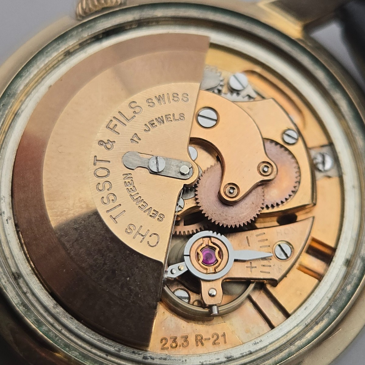 Mouvement De Montre Mécanique Tissot 17 Rubis Calibre 129 - Vintage, Occasion, Pour Réparation Ou Collection