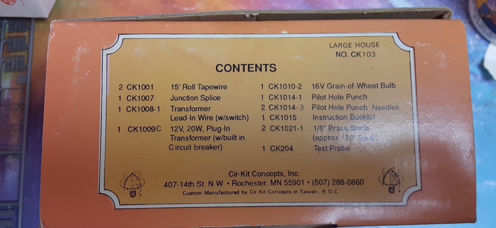 CirKit Concepts Large Dollhouse Electric Wiring Kit No. CK103 eBay