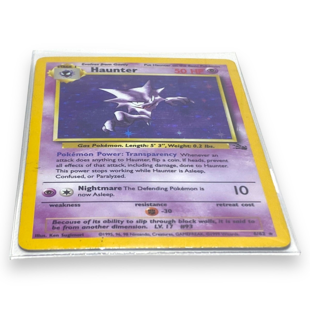 1999 - Pokémon Cards - Fossil - Holo Haunter Error + Gengar Non