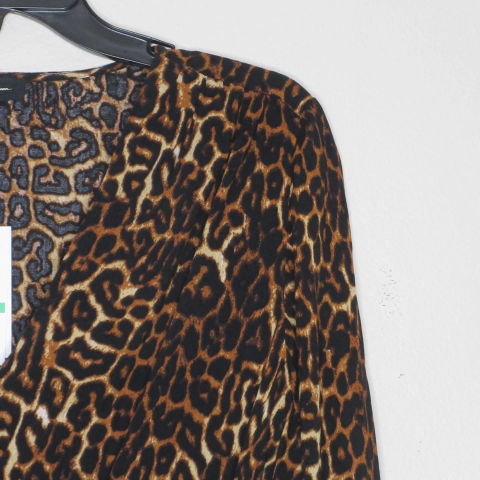 Jessica Simpson Mujer Elegante Leopardo Tanga Estilo Cuello Profundo Body Traje L B68 Foto 4 de 4