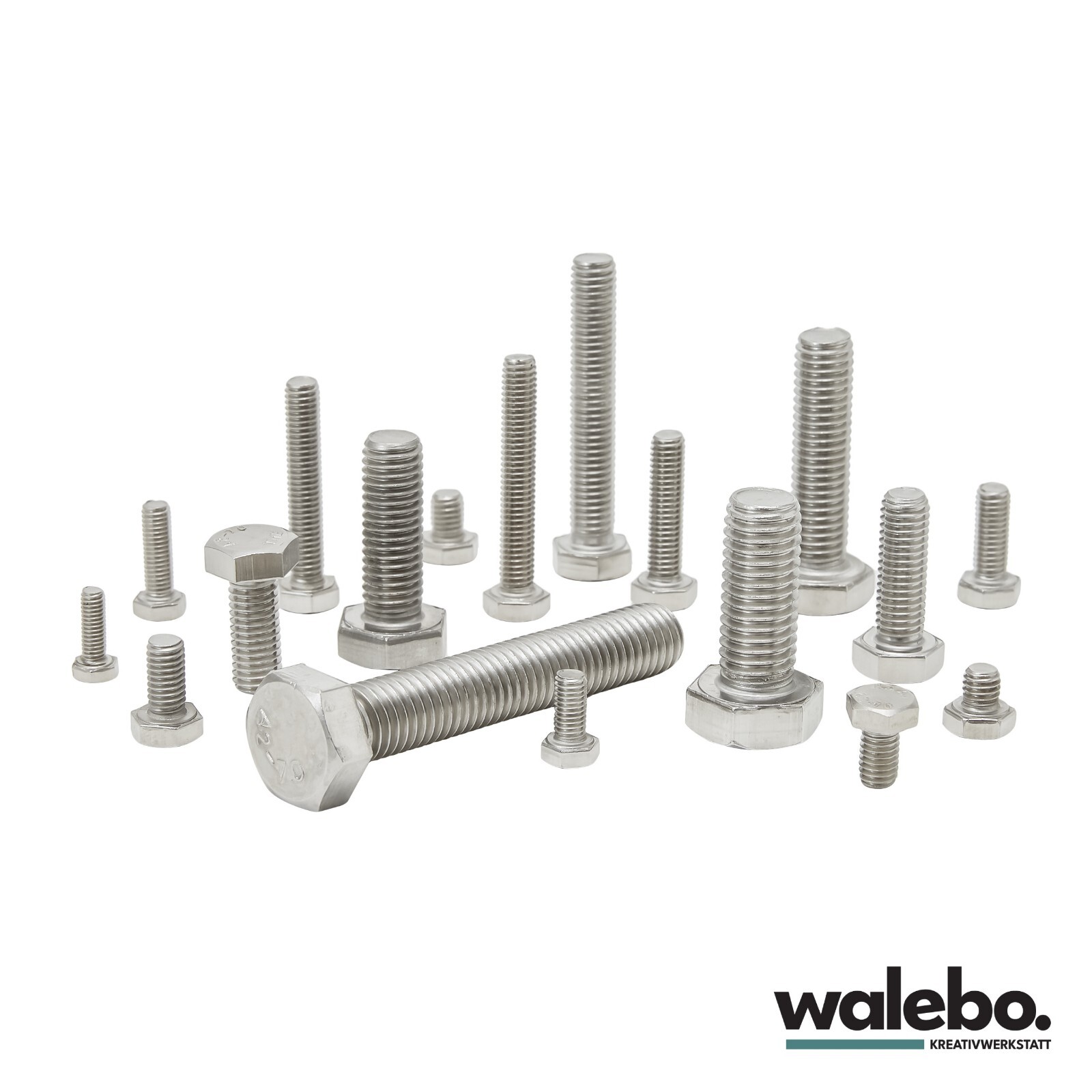 20 Stück M8×50mm Edelstahl Schrauben - DIN933 Vollgewinde Sechskant