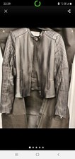 Hugo Boss Black Ladies Leather Jacket Uk4