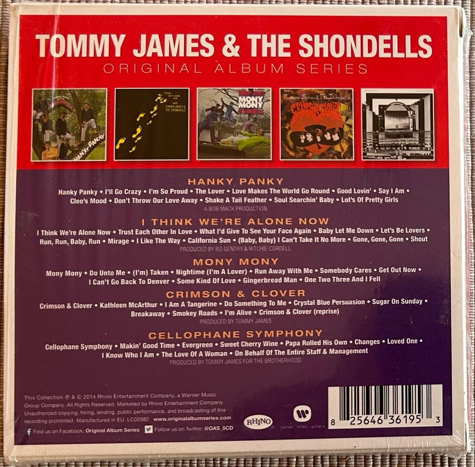 Tommy James & The Shondells: ORIGINAL ALBUM SERIES - 5CD Box - Rhino 2014 - MINT - Bild 2 von 4
