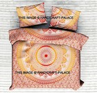 Ombre Mandala Bed Cover Indian Boho Queen Bedding Cotton Bed Sheet Tapestry Dorm