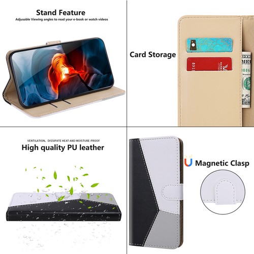 Leather Flip Wallet Phone Cover Case For Xiaomi Redmi Note 8 7 8T 6 5 Pro 4 4X - Zdjęcie 4 z 16