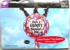 Anagram Supershape Helium Foil Balloon 29" Groovy Valentines Day Disco Ball