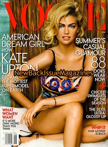 Vogue 6/13,Kate Upton,Edie Campbell,Dree Hemingway,June 2013,*NEW*,***LAST ONE**