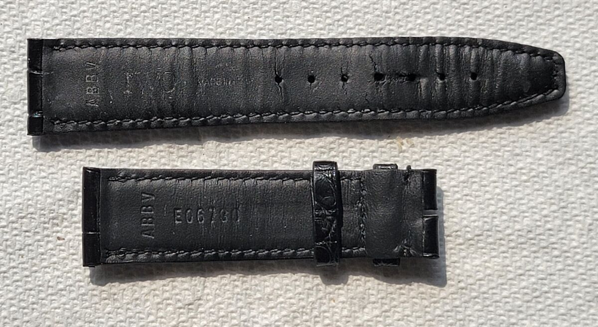 Authentic IWC E06730 ABBV Black Leather watch strap 20/18 mm Authentic IWC E06730 ABBV Black Leather watch strap 20/18 mm