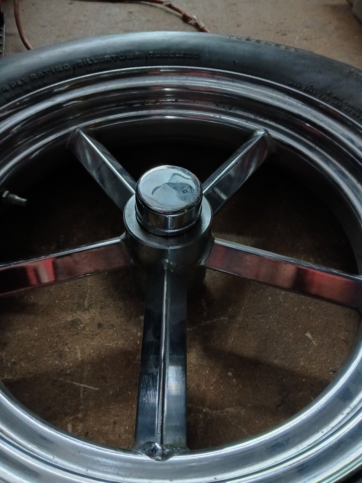 ☆RARE GASSER Wheels 15x10 15x3 spindle mount Ansen WILLYS chrome Daisy ...