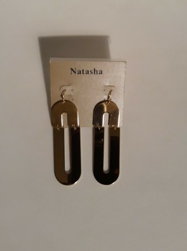 PENDIENTES DE METAL NATASHA BOLD GRANDES ELEGANTES DE ALTA COSTURA EN TONOS DORADOS - Imagen 2 de 3