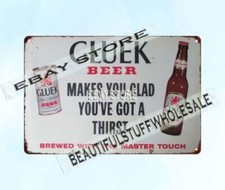 BEER drink enthusiasts decor metal tin sign man cave rusticdecors home kitchen