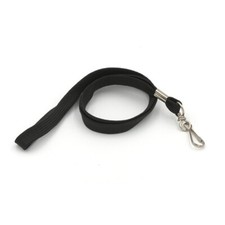 5 PC Black Nylon Neck Cord Tube Keychain Badge Holder Lanyard Strap w/ Clip 20"