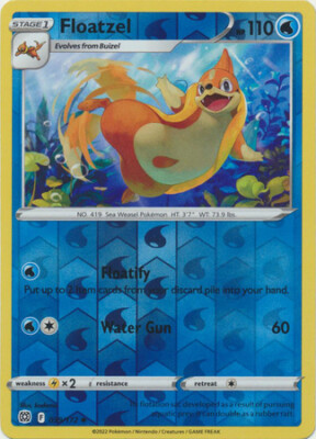 FLOATZEL 039/172 BRILLIANT STARS POKEMON (REVERSE HOLO, NM) | eBay