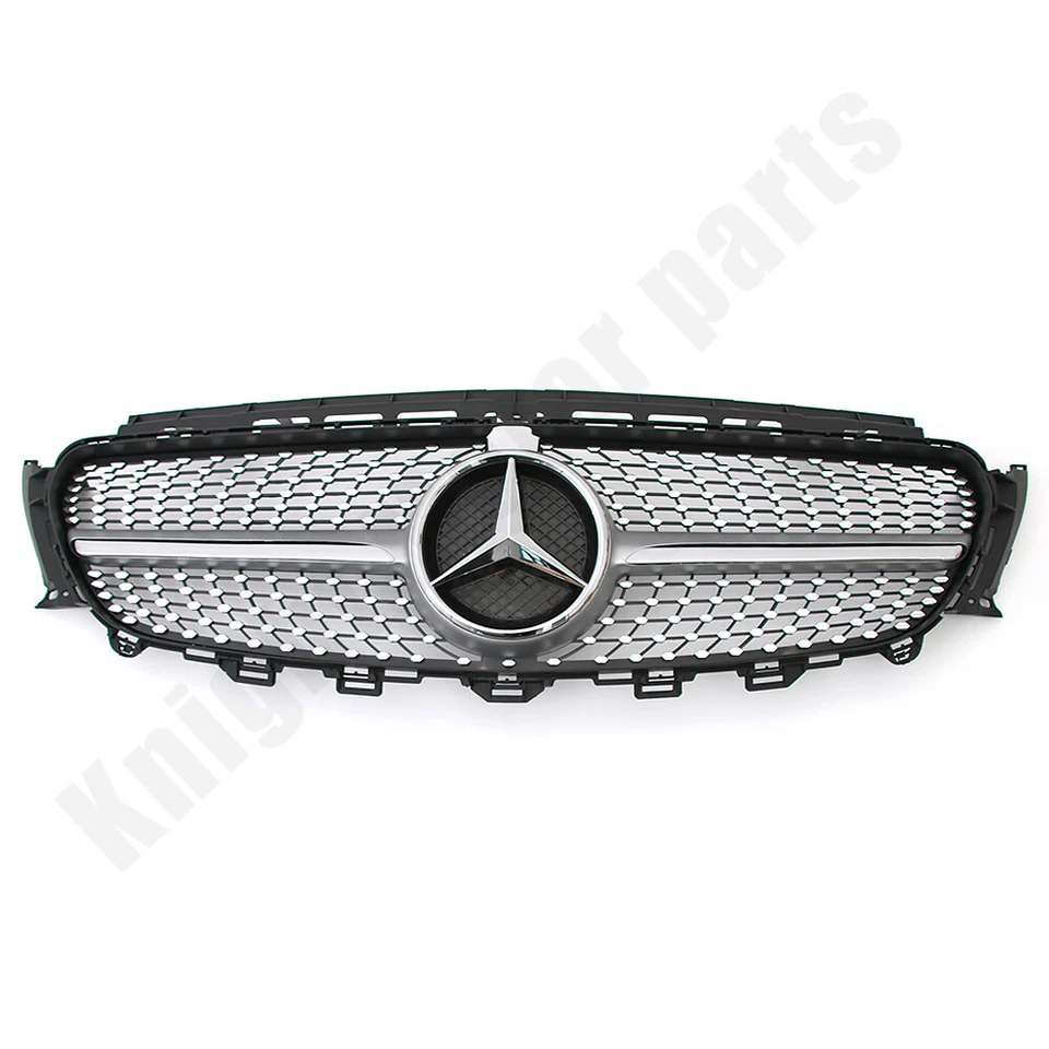 Silver Grille W/Star Front Bumper Grill For E-Class W213 2016-20 With 360 Camera - Imagem 2 de 4