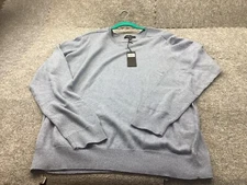Marc Anthony Sweater Mens XXL Tall Blue Pullover V Neck