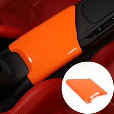 Orange ABS Central Control Armrest Box Trim Cover For Corvette C8 2020-2023 US
