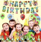 Super Mario Bros. Birthday Party Supplies Set Cake Toppers Banner Balloon Game