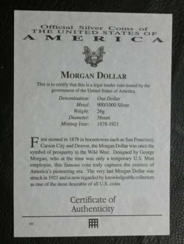 Certificates for old USA Silver Coins Halves and Dollars See Menu (NO COINS) - Picture 5 of 13