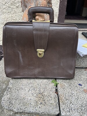 Alte Ledertasche Arbeitstasche Aktentasche DDR GDR Braun Vintage