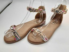 modisch flippige Sandale in Gold-Glitzeroptik, Gr: 37, 38, 39, 41, bunt, NEU