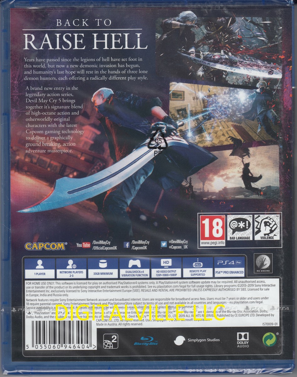 Devil May Cry 5 PS4 Brand New Factory Sealed | eBay