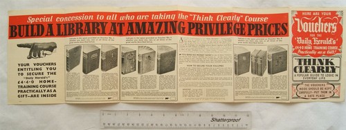 Vintage leaflet: Vouchers for the Daily Herald's £4.4.0 Home Training Course - 第 1/2 張圖片