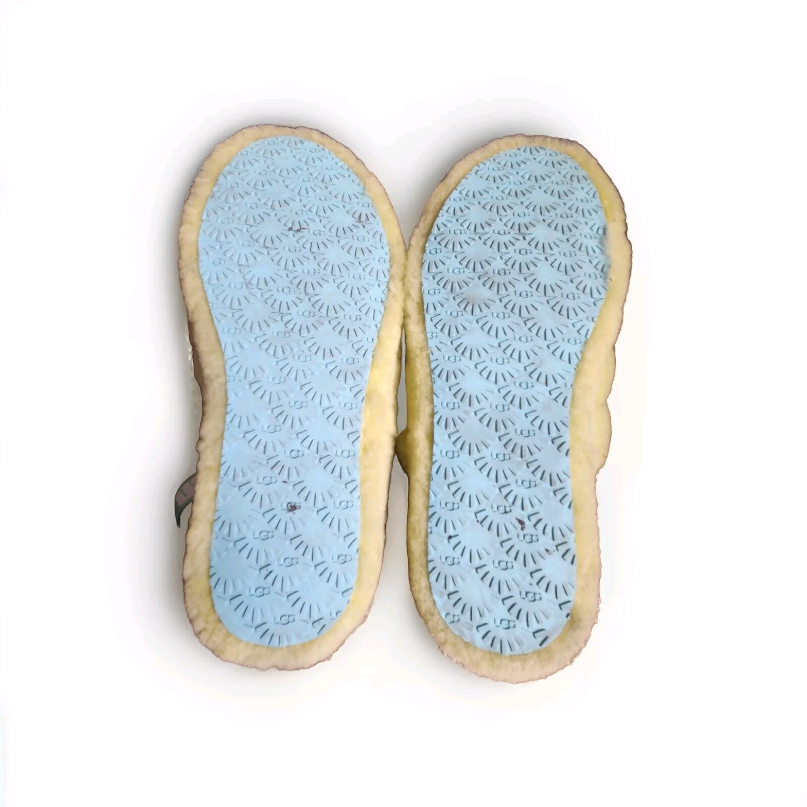 PANTOFOLA D’ORO Sandali da donna UGG Fluff Yeah gialli pelliccia di agnello slide taglia 6 1120030k
