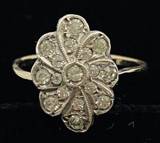 Vintage 9ct Gold and Galaxy Paste Ring