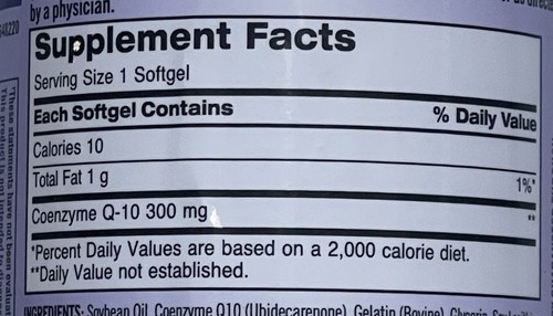 Kirkland Signature COQ10 300mg Softgels - 100 Count EXP 04/2025 - Picture 2 of 3