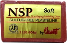 Chavant NSP SOFT 2lbs. Oil Based Sulfur-Free Sculpting Clay Brown 