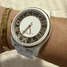 Marc by Marc Jacobs Women’s White and Gold Watch