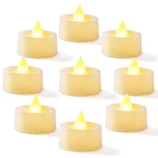 Homemory 50-Pack Flameless LED Tea Lights Candles Battery Operated, 200+Hour ...
