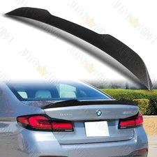 FOR 17-23 BMW 5-SERIES G30 G38 W-POWER CARBON LOOK TRUNK SPOILER WING