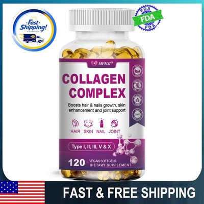 Multi Collagen 120 Capsule Supplement Support Skin Hair Muscle Joint Bone Health