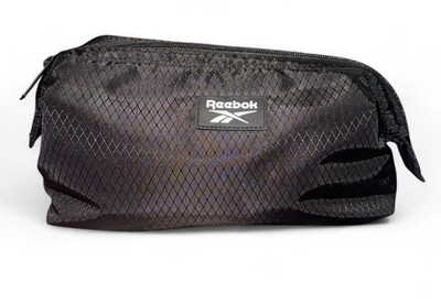 Reebok Black Travel Toiletry Bag   Zippered Pocket   10.5  x 5.5 