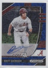 2020 Panini Prizm Draft Picks Blue Donut Circle 25/25 Brett Auerbach Auto tj1