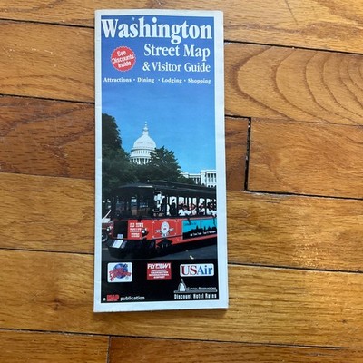 1996 Washington Street Map & Visitor Guide US Air MAP Washington Inc