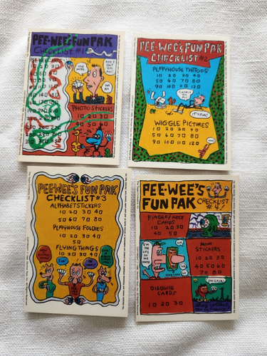 Juegos completos PEE WEE'S PLAYHOUSE TOPPS 1988: base, movimiento, tatuajes! + muchos adhesivos - Imagen 5 de 12