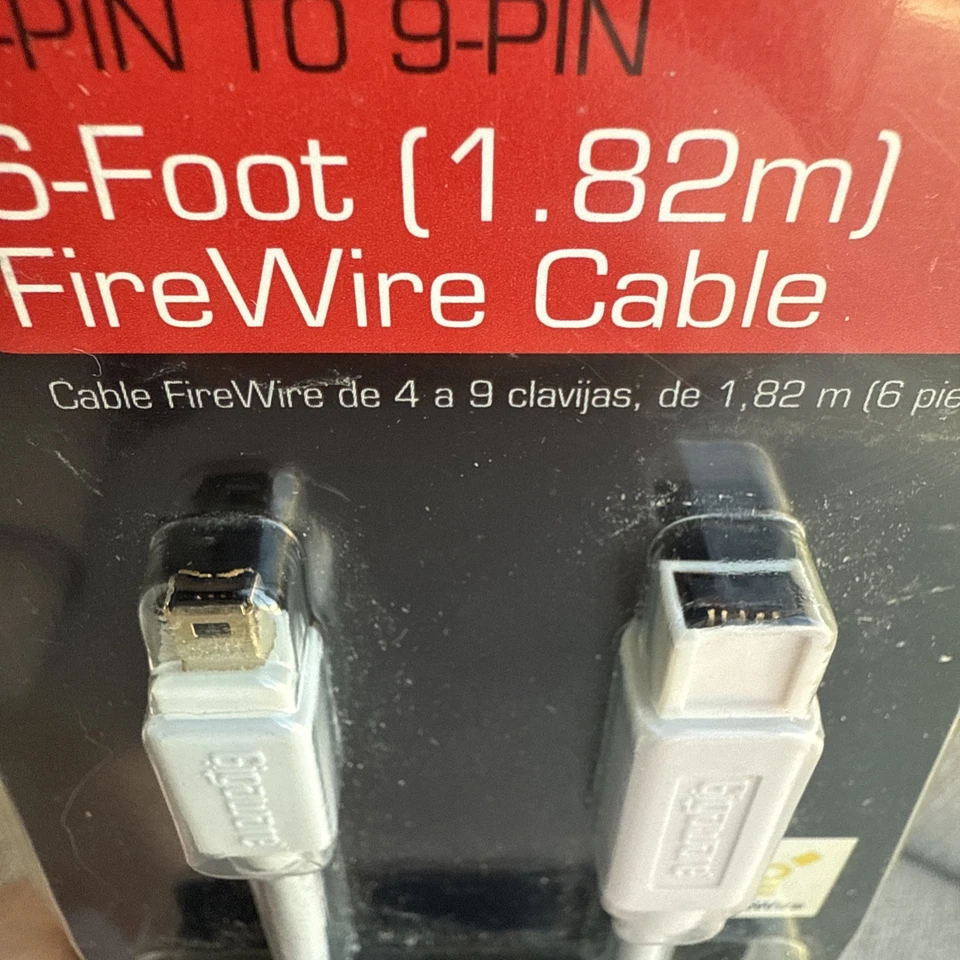 Gigaware 4-Pin to 9-Pin FireWire Cable 6 foot - Image 3 of 4