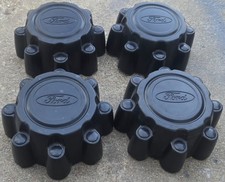 Set of 4 1999-2003 Ford F250 F350 Super Duty Excursion BLACK Center Cap Hubcaps