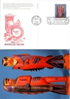 S08-0316, AMERICAN INDIAN ART, TLINGIT SCULPTURES, PCSPOSTAL CARD FDC