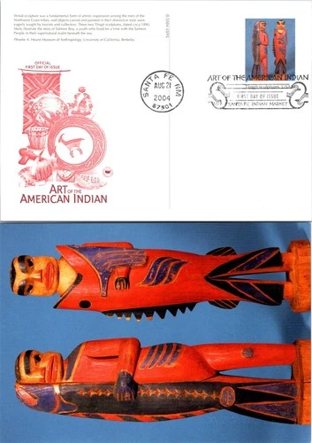 S08-0316, AMERICAN INDIAN ART, TLINGIT SCULPTURES, PCSPOSTAL CARD FDC