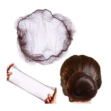 50 Pcs Hair Net 20 Inch Invisible Elastic Mesh Wig nets for Hair Bun Food Ser...